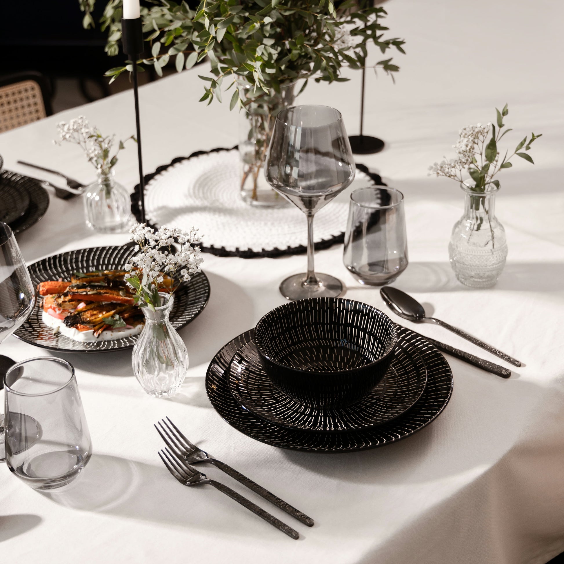 Thyme & Table Maddox 12-Piece Stoneware Dinnerware Set