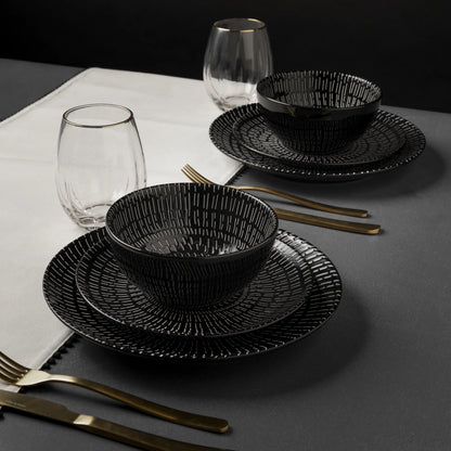 Thyme & Table Maddox 12-Piece Stoneware Dinnerware Set
