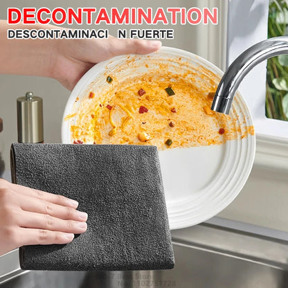 Thickened Magic Cleaning Cloth Microfiber Glass Clean Towel Reusable Washable Lint-Free Cleaning Rags for Kitchen Glass Car