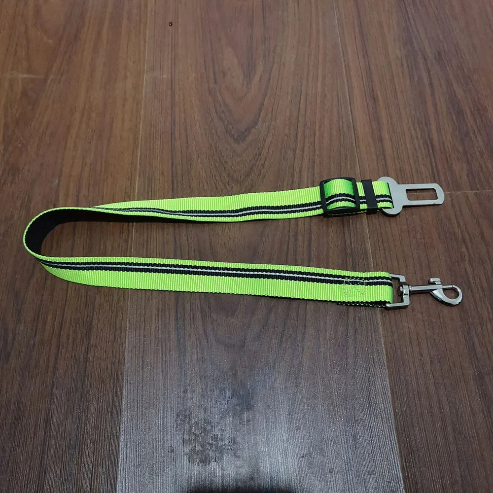Pet Supplies Car Seat Belt Dog Seat Belt Dog Leash Vehicle Belt Adjustable Cushioning Elastic Reflective Safety Rope for Dog Cat