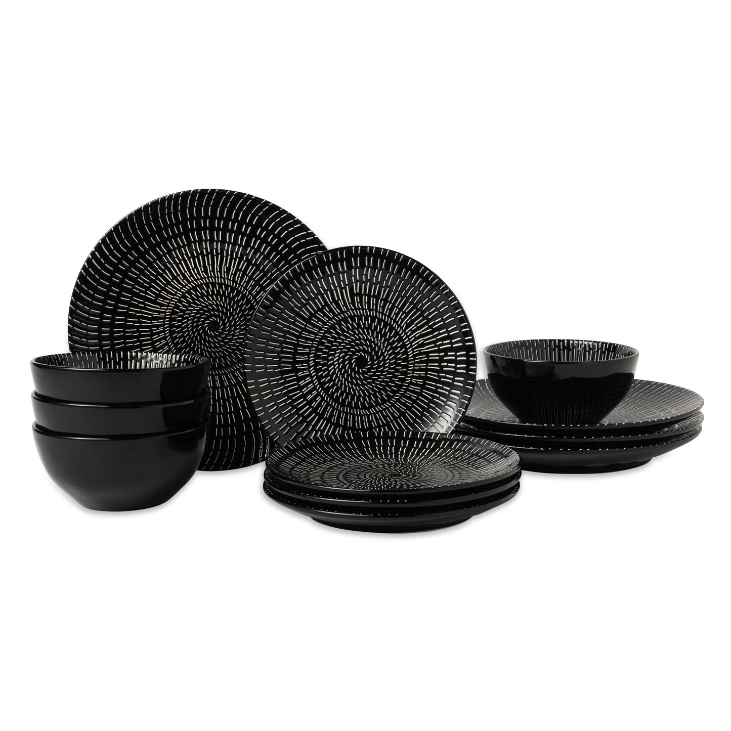 Thyme & Table Maddox 12-Piece Stoneware Dinnerware Set