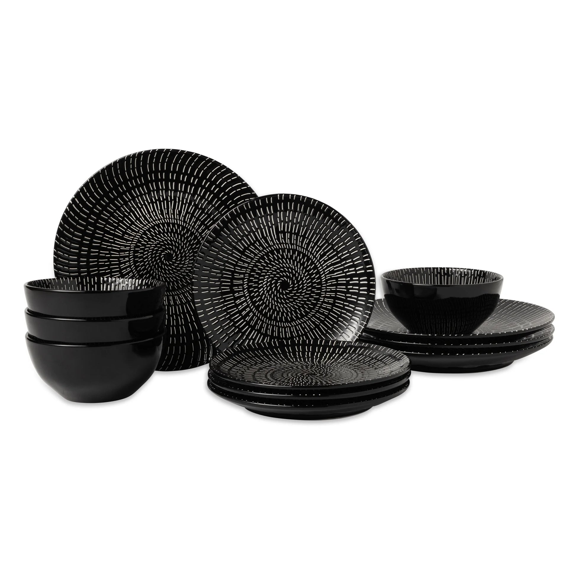 Thyme & Table Maddox 12-Piece Stoneware Dinnerware Set