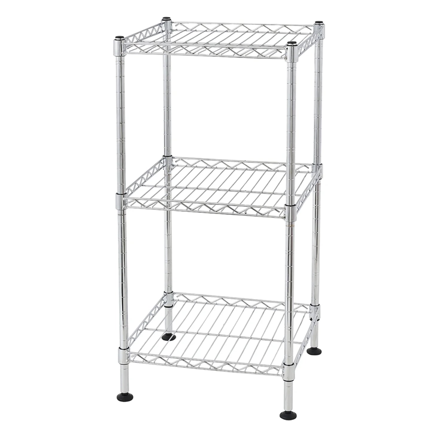 3Tier Wire Shelving Rack Metal Storage Shelf Unit for Laundry Bathroom Kitchen Pantry Closet