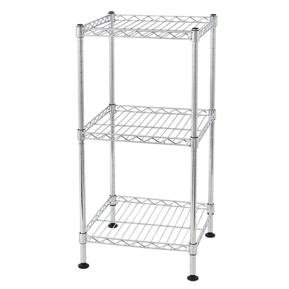 3Tier Wire Shelving Rack Metal Storage Shelf Unit for Laundry Bathroom Kitchen Pantry Closet